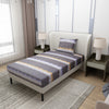 Colorful Printed ‎Anchor Grey Cloud Stripes Design Bedsheet With Pillow Covers | Dream Care