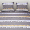Colorful Printed ‎Anchor Grey Cloud Stripes Design Bedsheet With Pillow Covers | Dream Care
