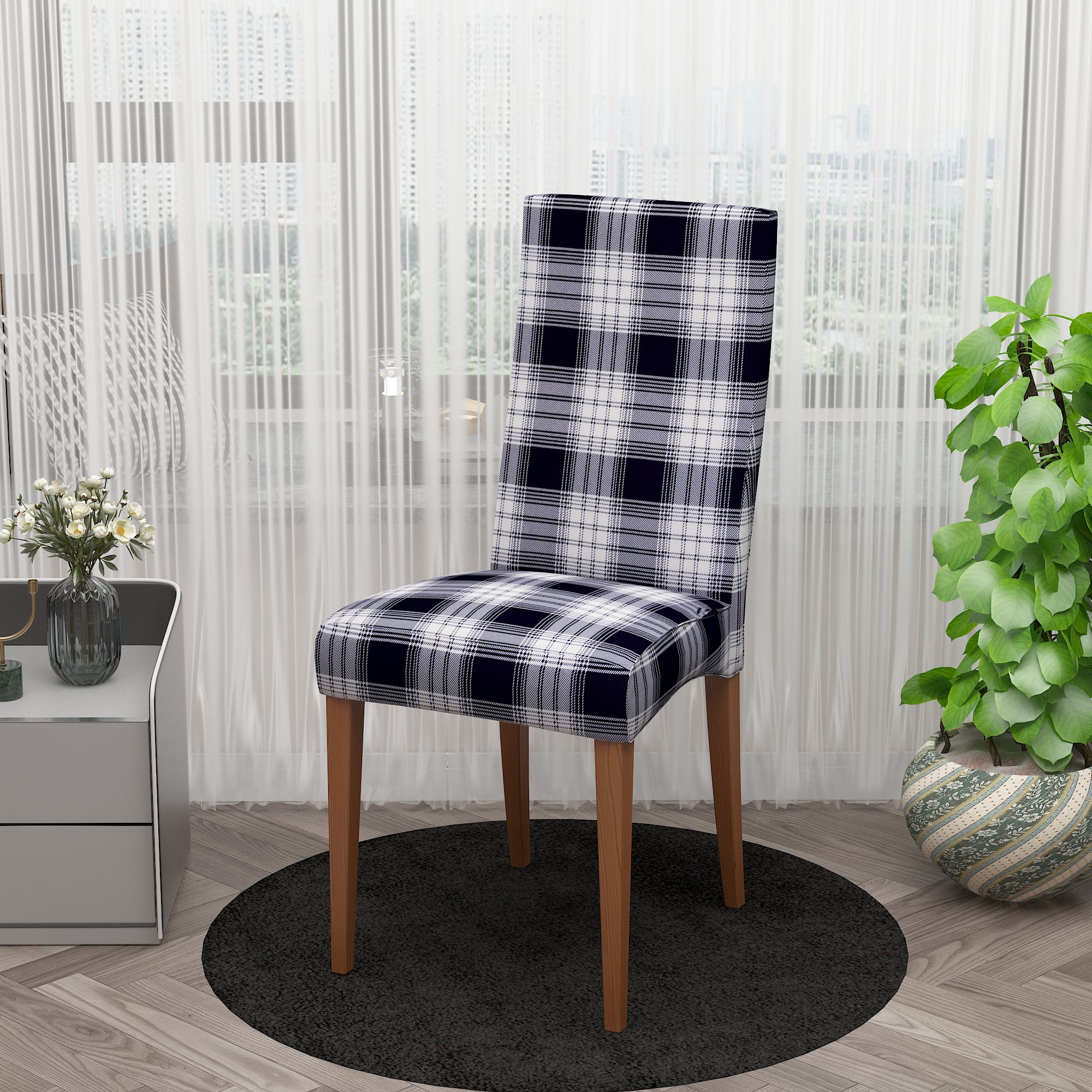 Polyester Spandex Stretchable Printed Chair Cover, MG08