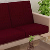 Amber Quilted Waterproof Sofa Seat Protector Cover with Stretchable Elastic, Maroon
