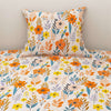 Colorful Printed Flower and Leaf Design Bedsheet With Pillow Covers | Dream Care
