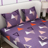 Colourful Printed Bedsheet Triangle Design With Pillow Covers