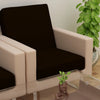 Waterproof Sofa Seat Protector Cover with Stretchable Elastic, Coffee