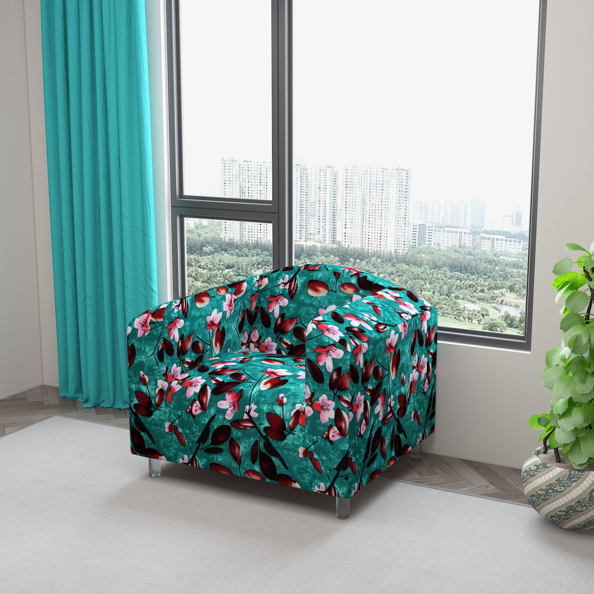 Waterproof Printed Sofa Protector Cover Full Stretchable, SP11 - Dream Care Furnishings Private Limited