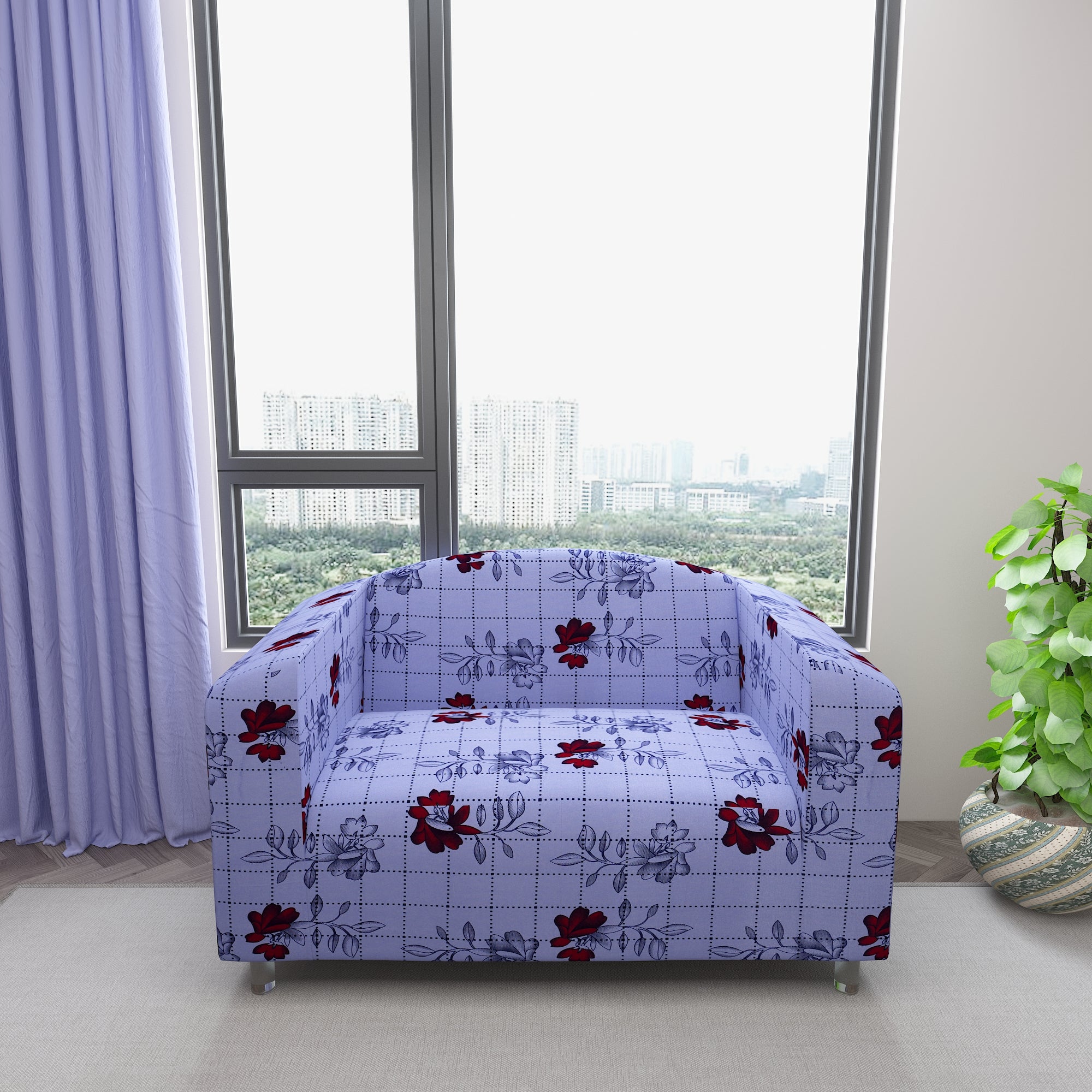 Waterproof Printed Sofa Protector Cover Full Stretchable, SP26 - Dream Care Furnishings Private Limited
