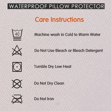 Waterproof Pillow Protector, Set Of 2 Pcs (SKY BLUE) - Dream Care Furnishings Private Limited