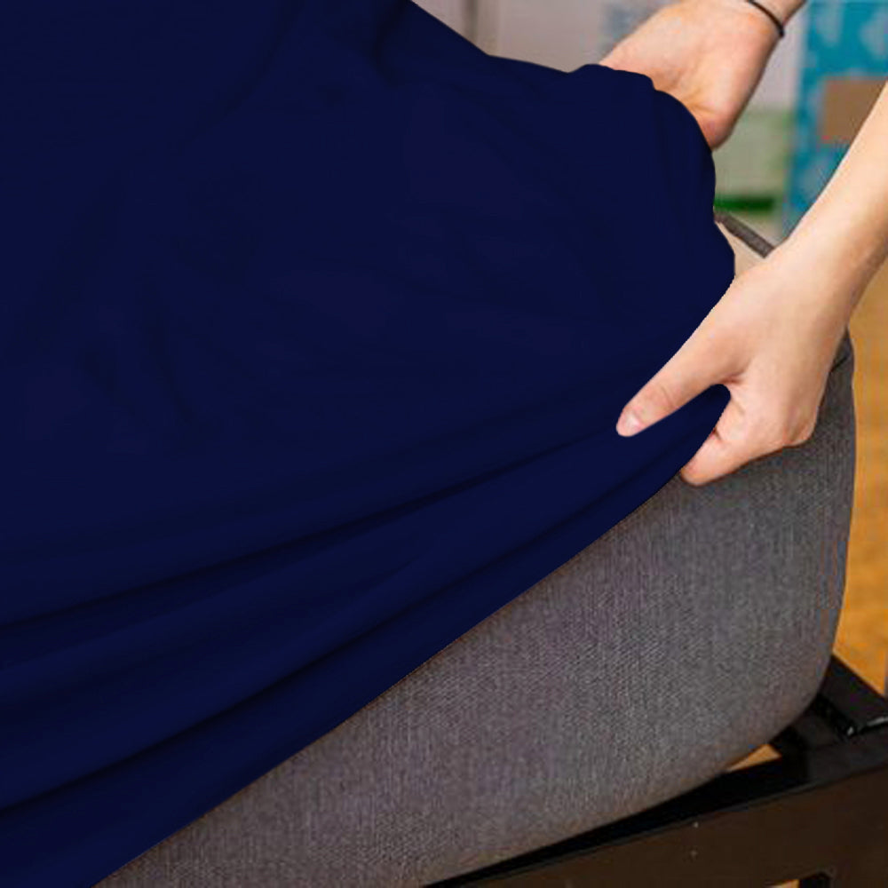 Waterproof Mattress Protector with 360 Degree Elastic Strap, Cotts Wonder Lycra (Blue, Available in 16 Sizes) - Dream Care Furnishings Private Limited