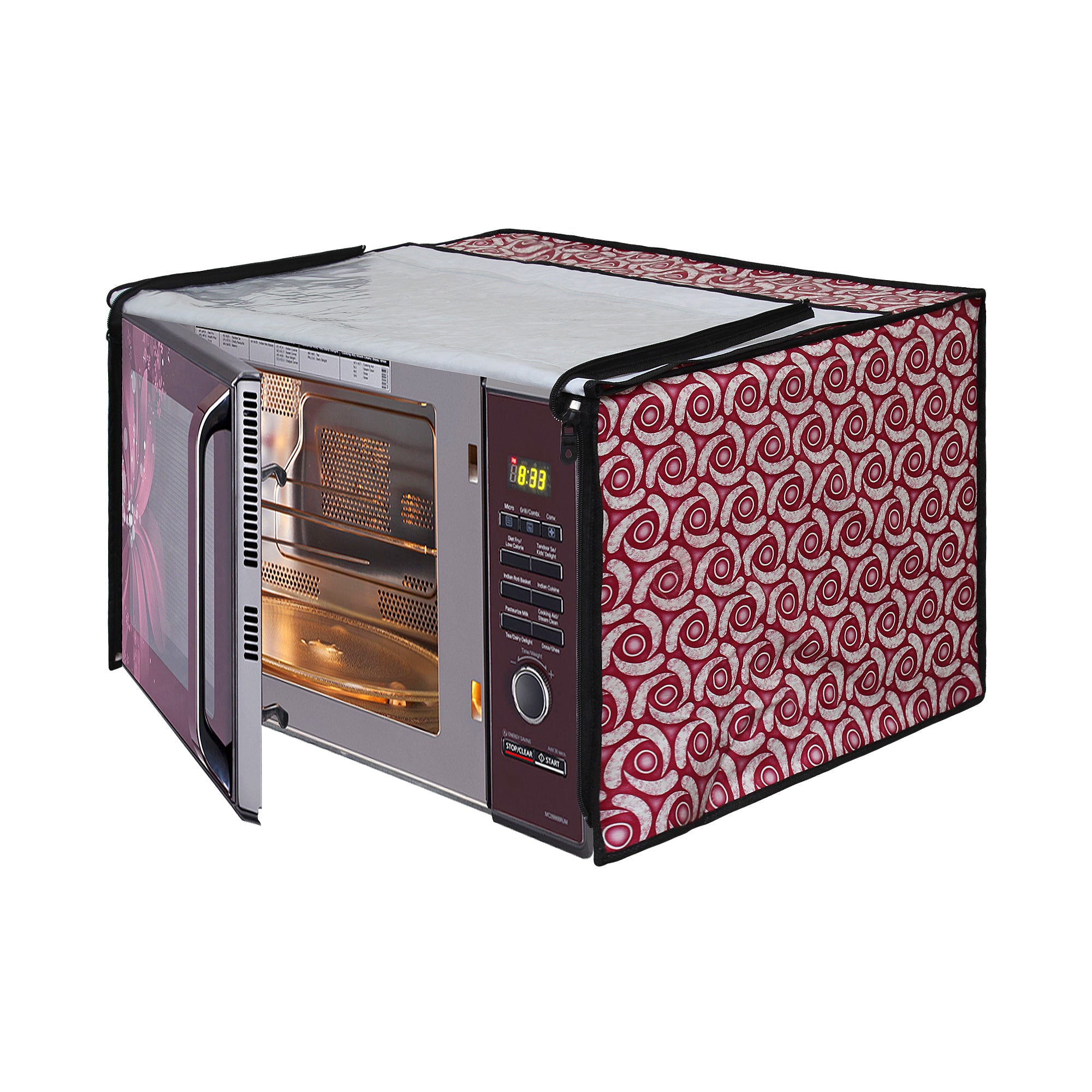 Microwave Oven Cover With Adjustable Front Zipper, SA57 - Dream Care Furnishings Private Limited