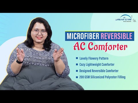 AC Comforter Blanket, Microfiber Reversible (Baby Blue, Pink)