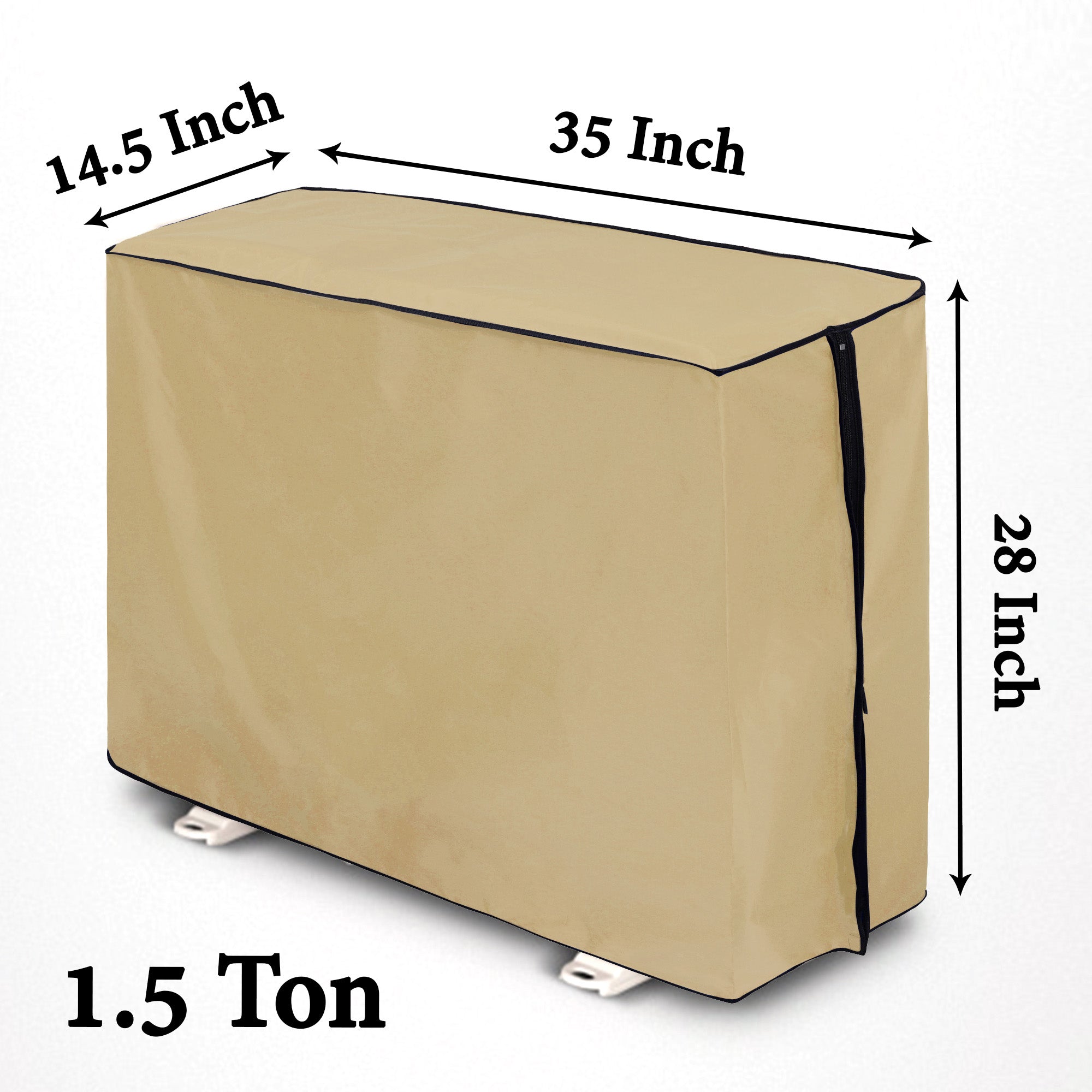 Waterproof and Dustproof Split Outdoor AC Cover, Beige
