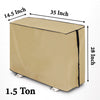 Waterproof and Dustproof Split Outdoor AC Cover, Beige