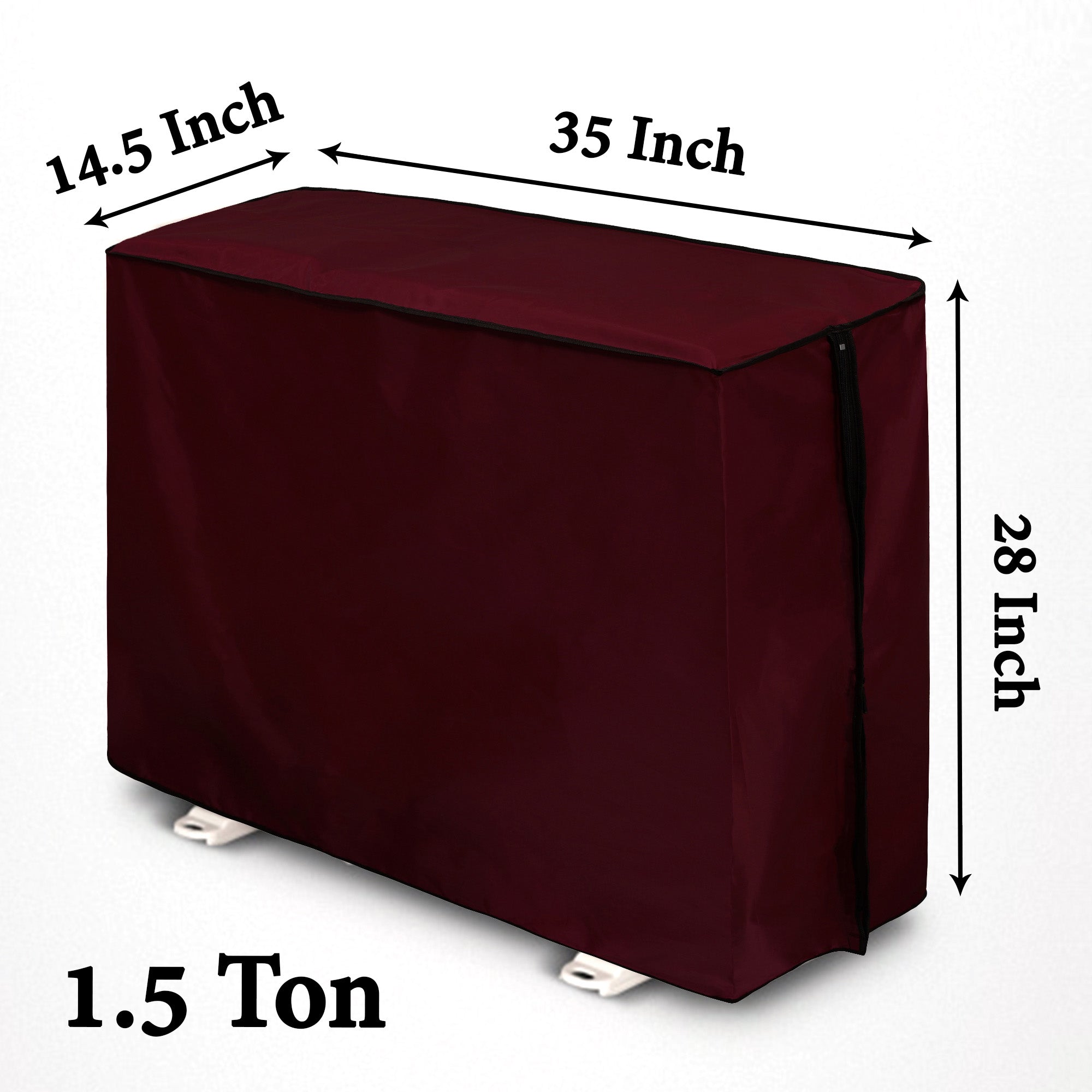 Waterproof and Dustproof Split Outdoor AC Cover, Maroon