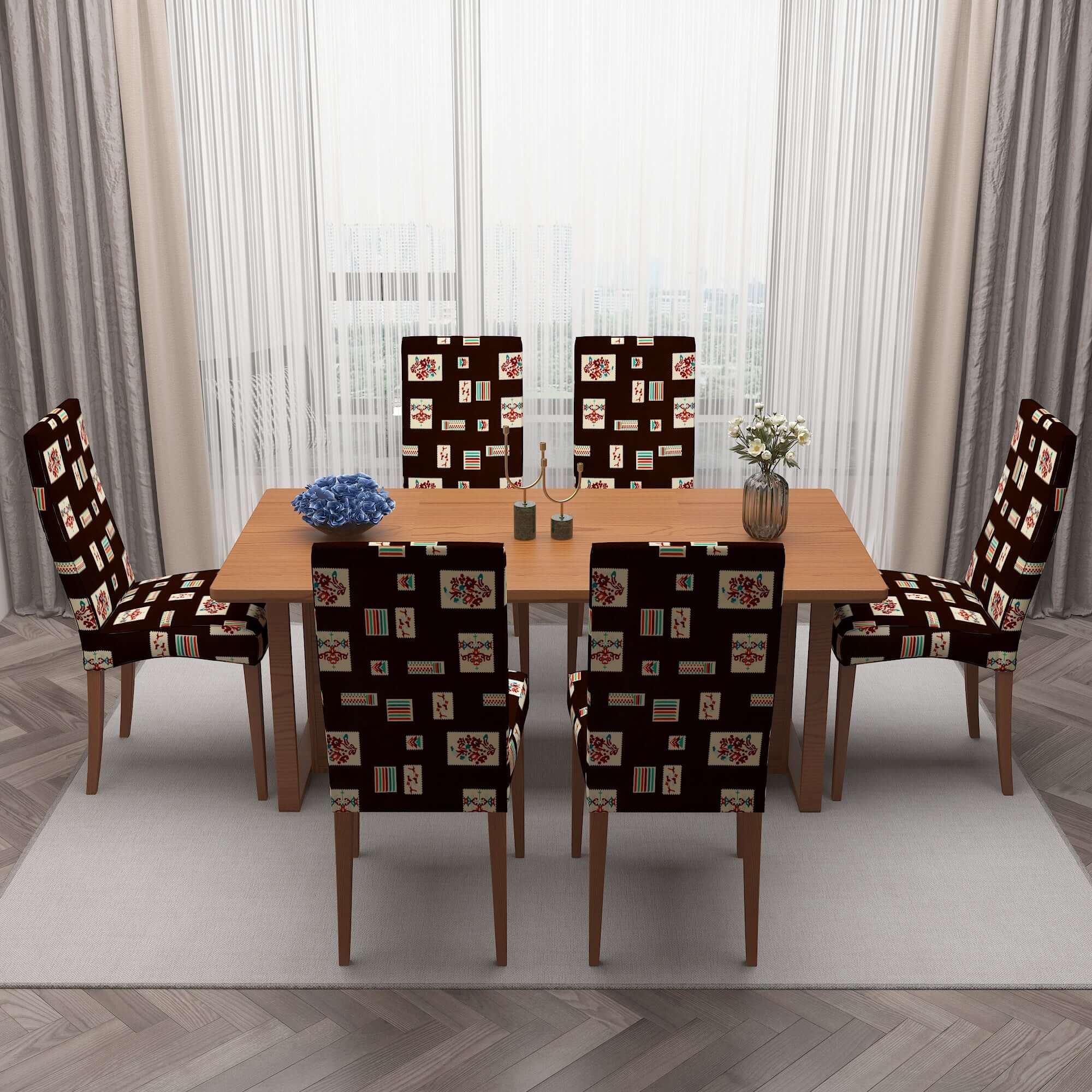 Polyester Spandex Stretchable Printed Chair Cover, MG29