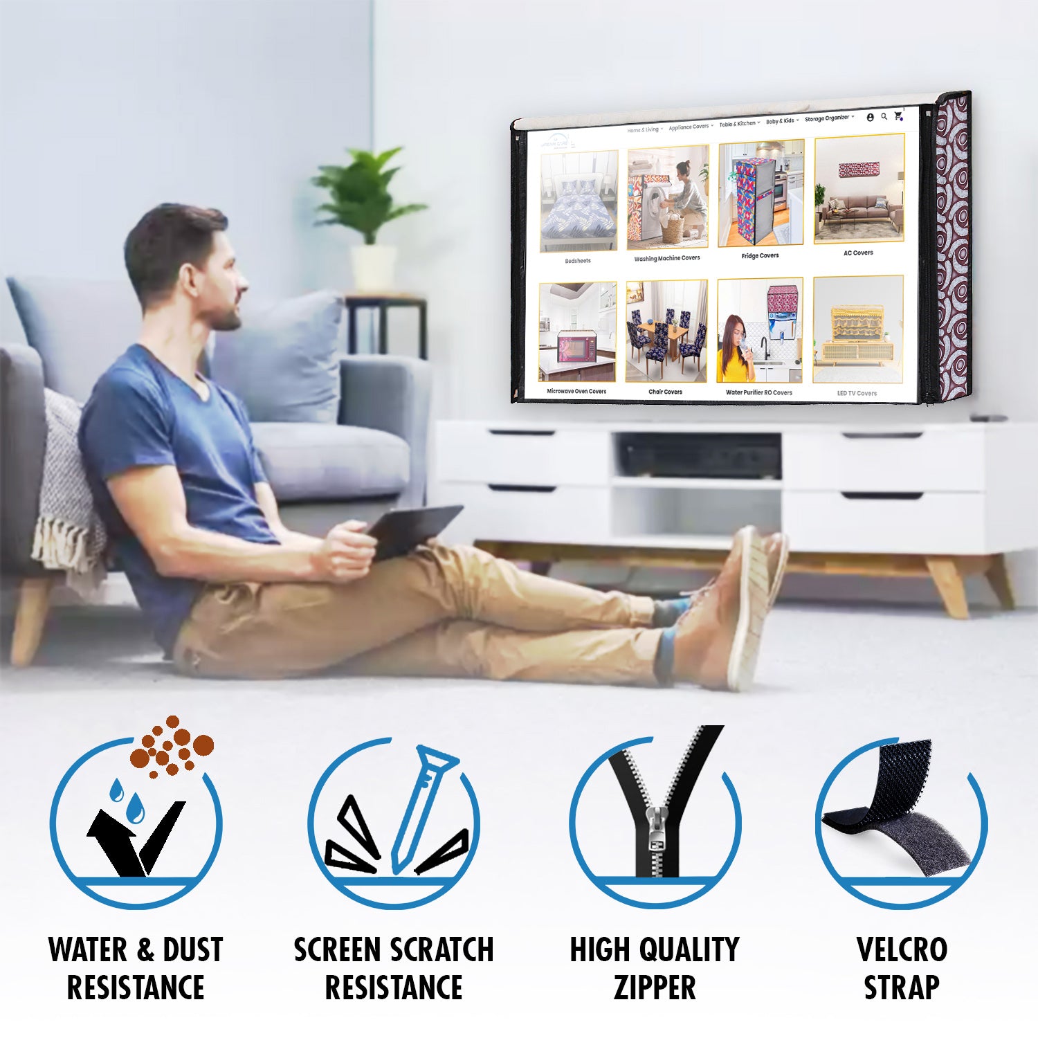 Waterproof Dustproof PVC LED TV Cover, SA59