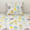 Printed Flower Design Bedsheet With Pillow Covers CHP12 | Dream Care