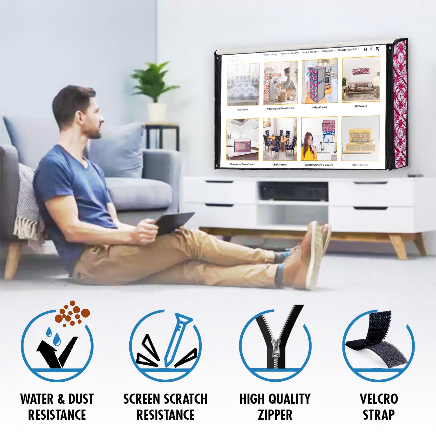 Waterproof Dustproof PVC LED TV Cover, SA55