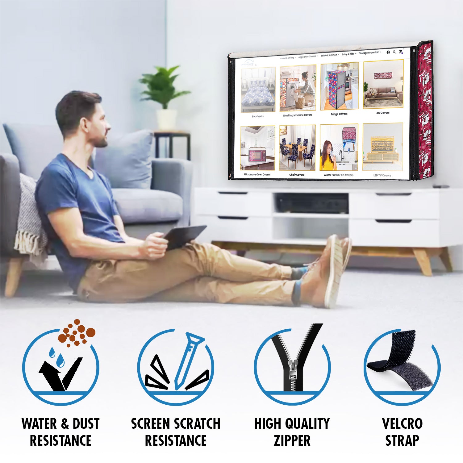 Waterproof Dustproof PVC LED TV Cover, SA48