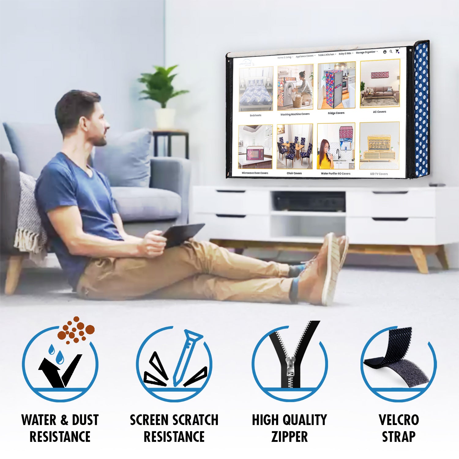 Waterproof Dustproof PVC LED TV Cover, SA47