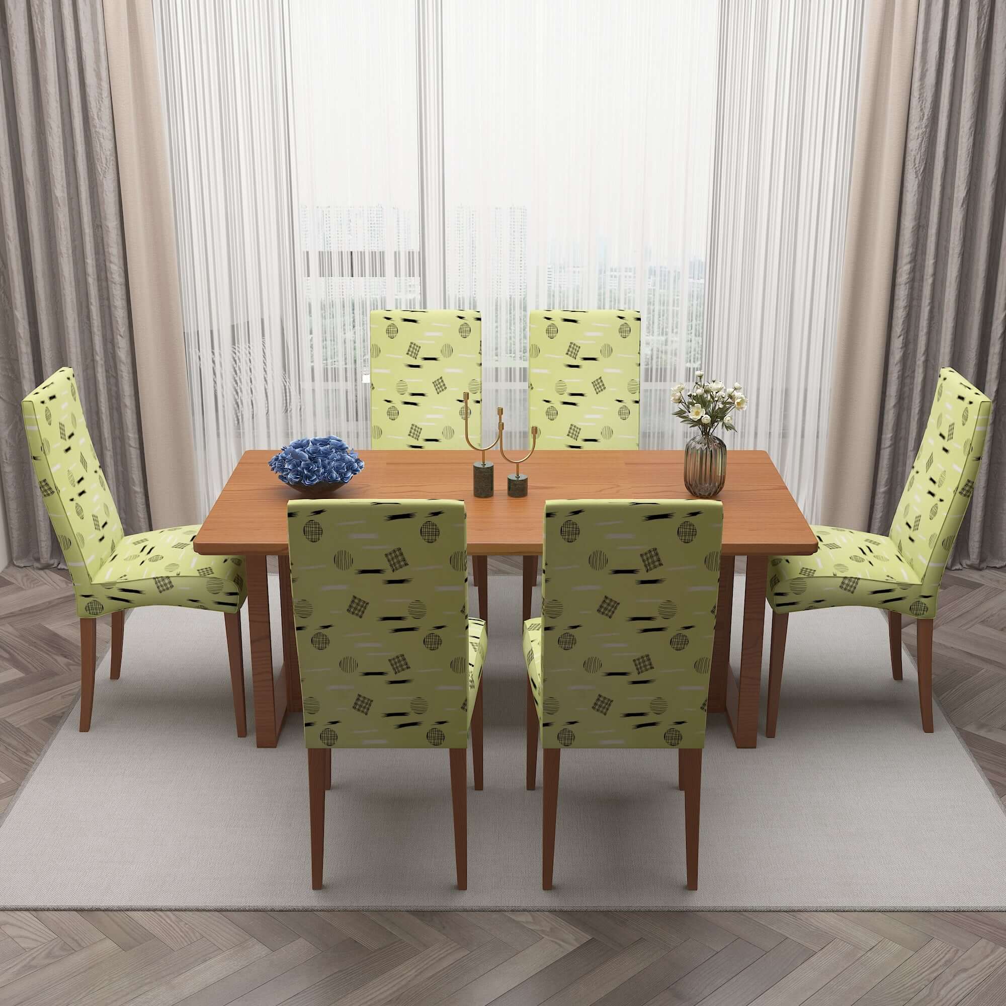 Polyester Spandex Stretchable Printed Chair Cover, MG44