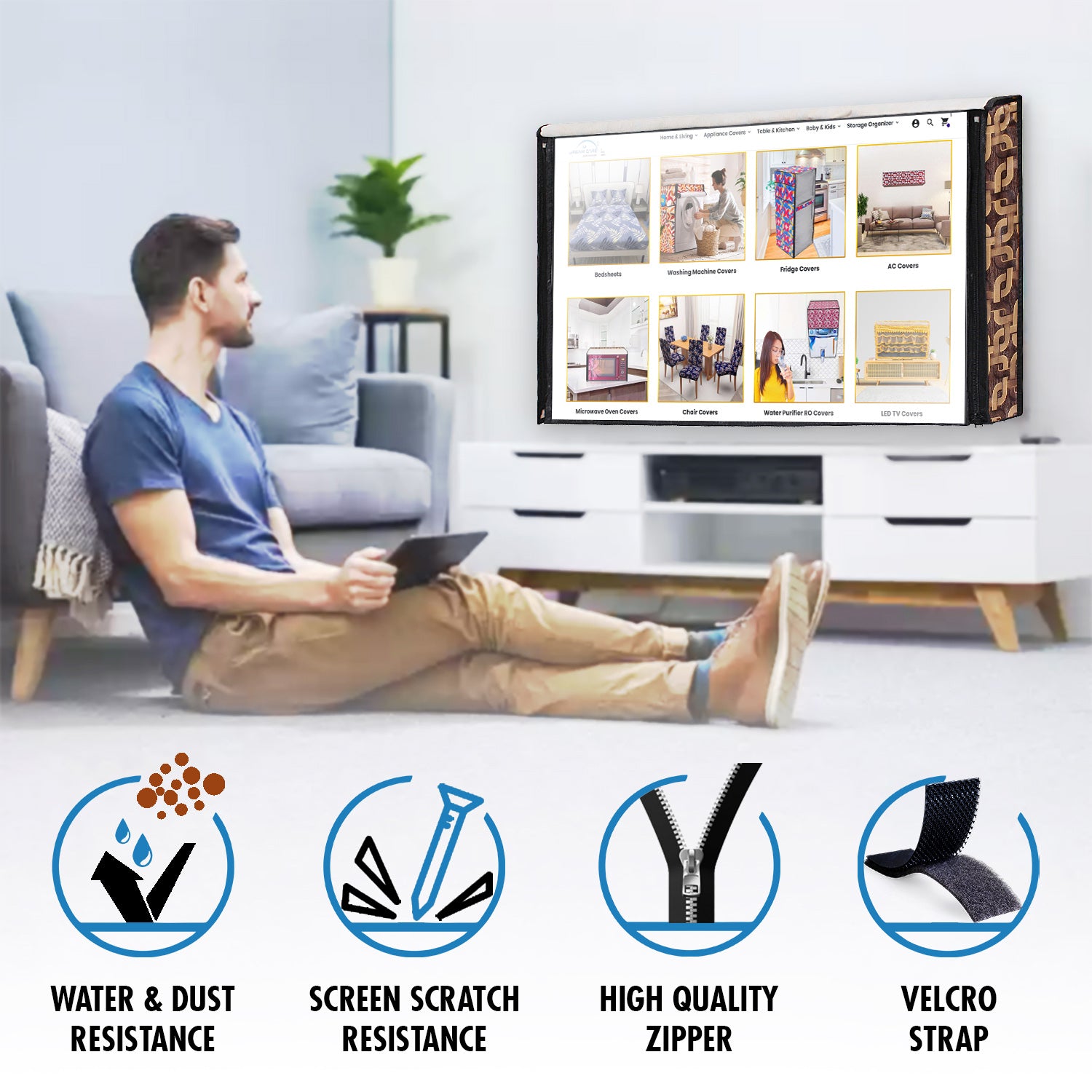 Waterproof Dustproof PVC LED TV Cover, SA39