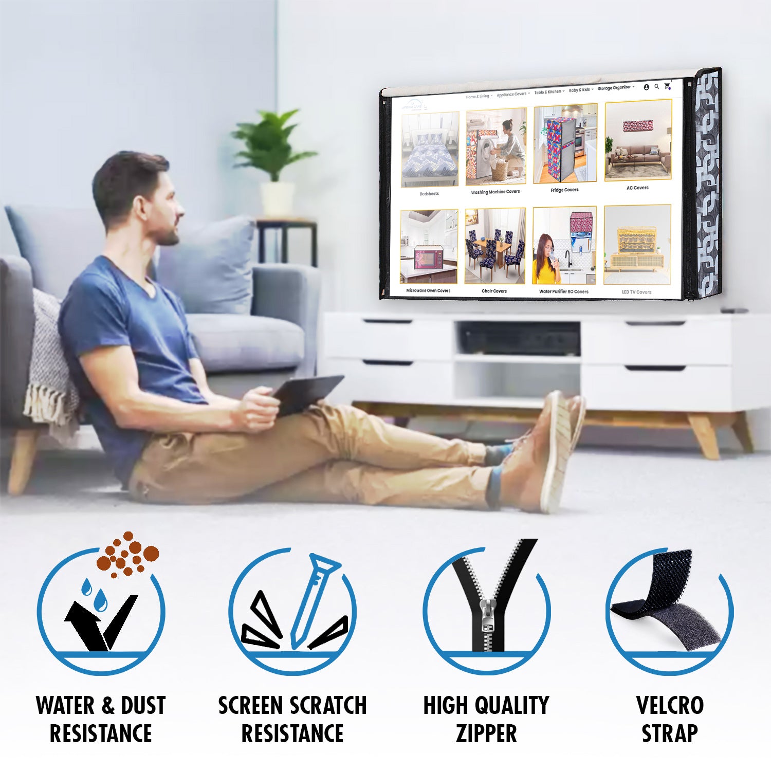 Waterproof Dustproof PVC LED TV Cover, SA38