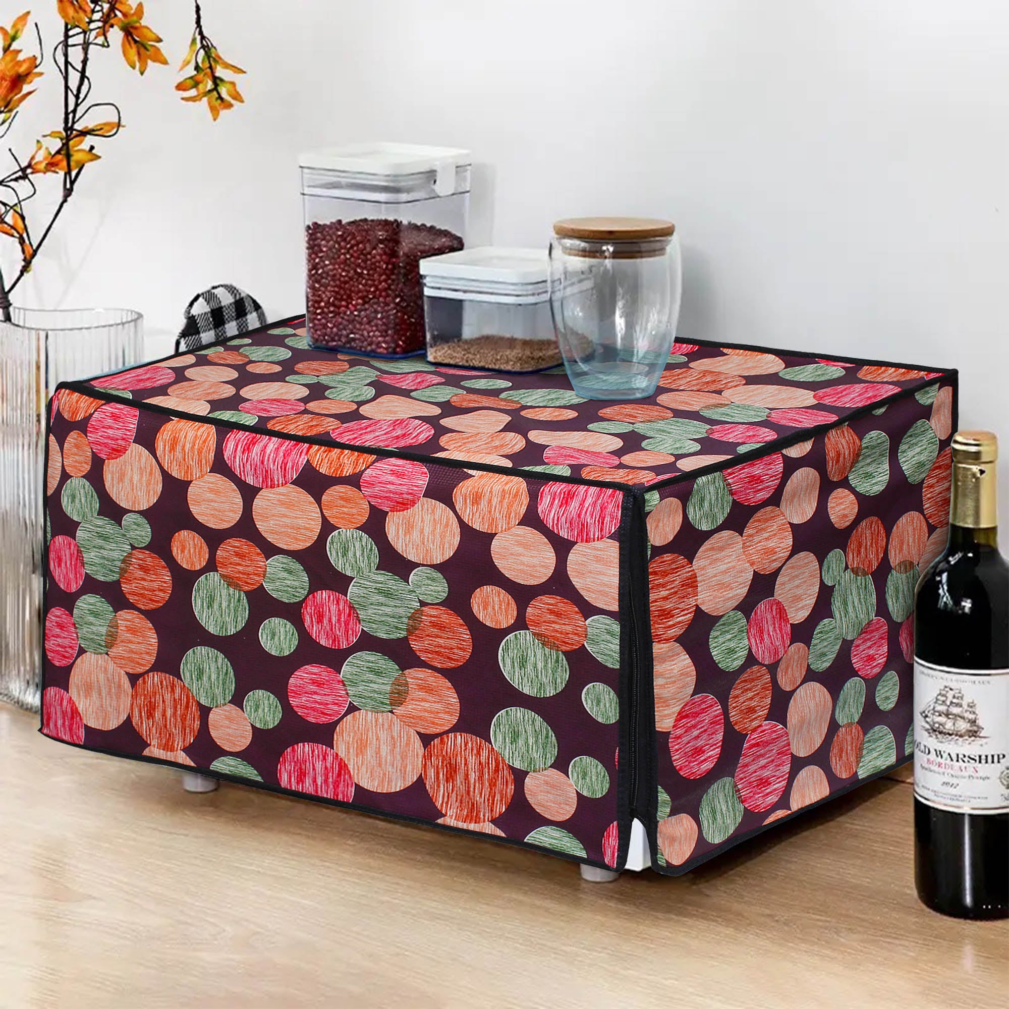 Microwave Oven Cover With Adjustable Front Zipper, SA66