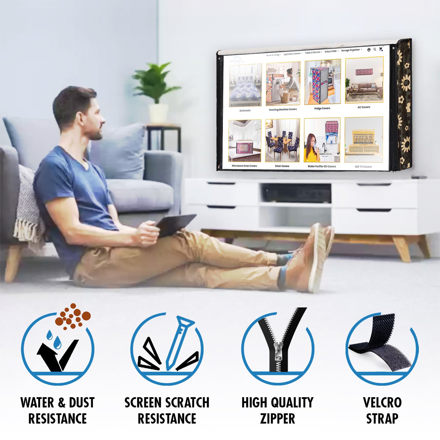 Waterproof Dustproof PVC LED TV Cover, SA35