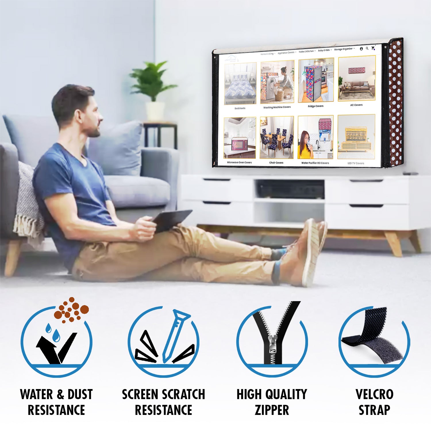 Waterproof Dustproof PVC LED TV Cover, SA28