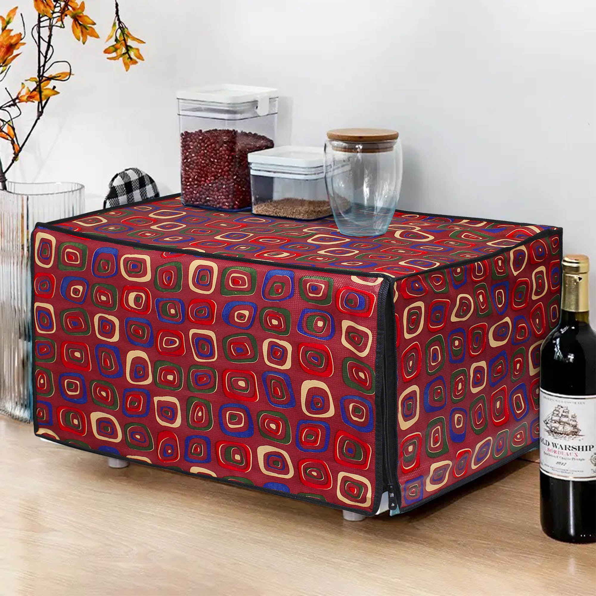 Microwave Oven Cover With Adjustable Front Zipper, SA72