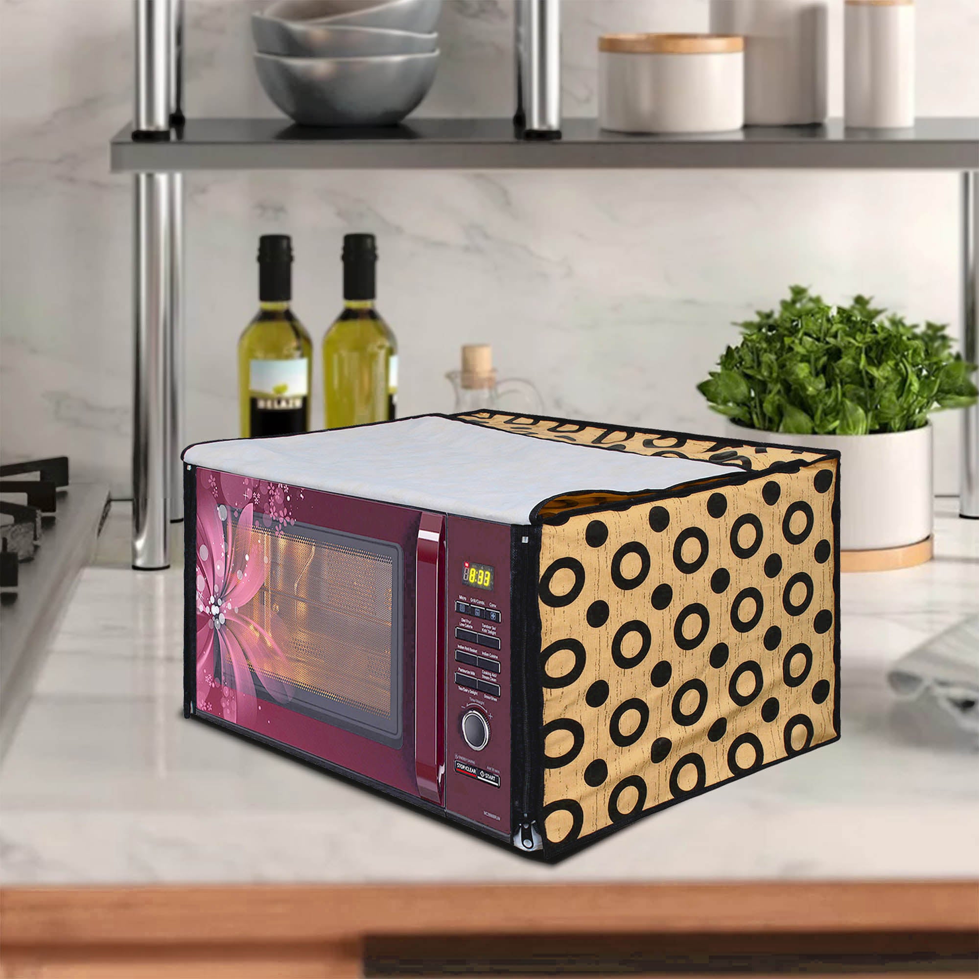 Microwave Oven Cover With Adjustable Front Zipper, SA02