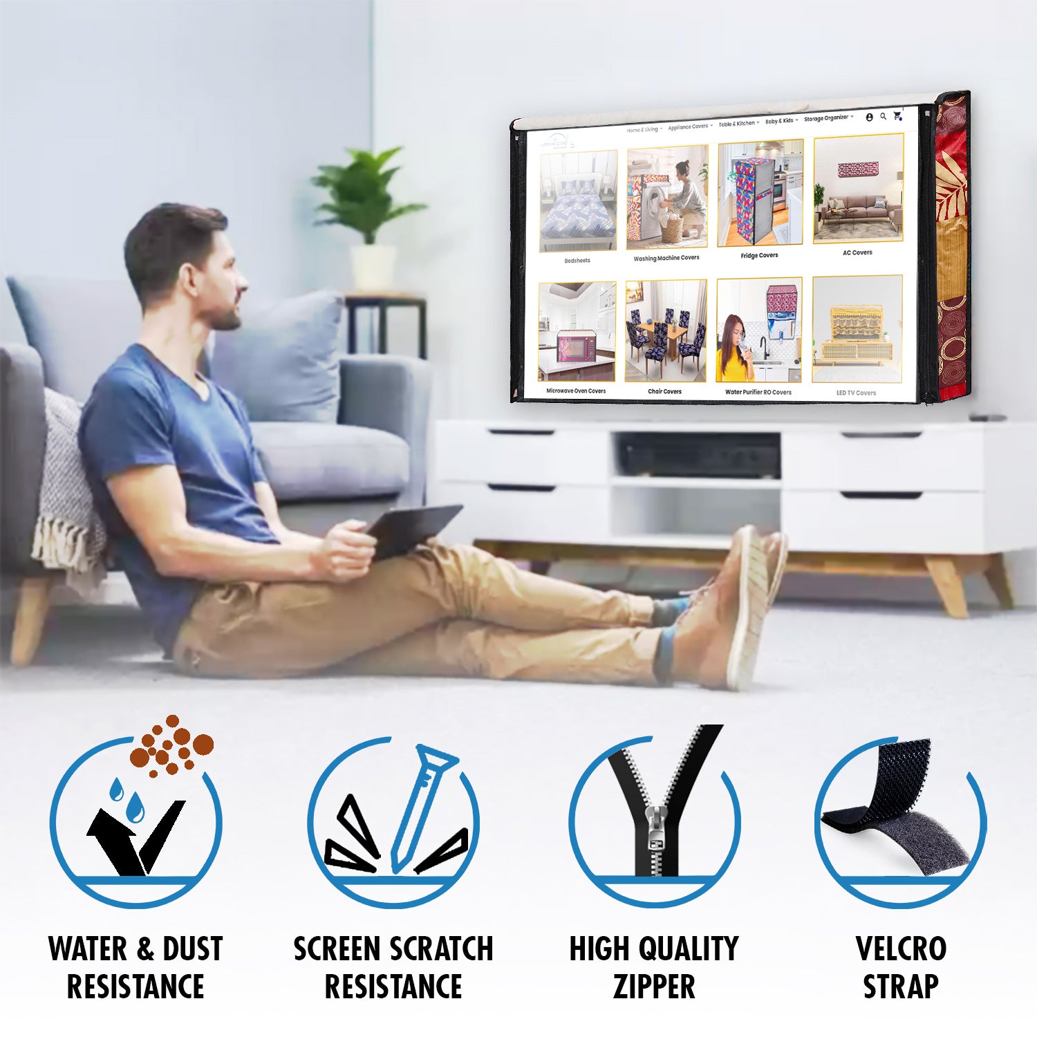 Waterproof Dustproof PVC LED TV Cover, SA01