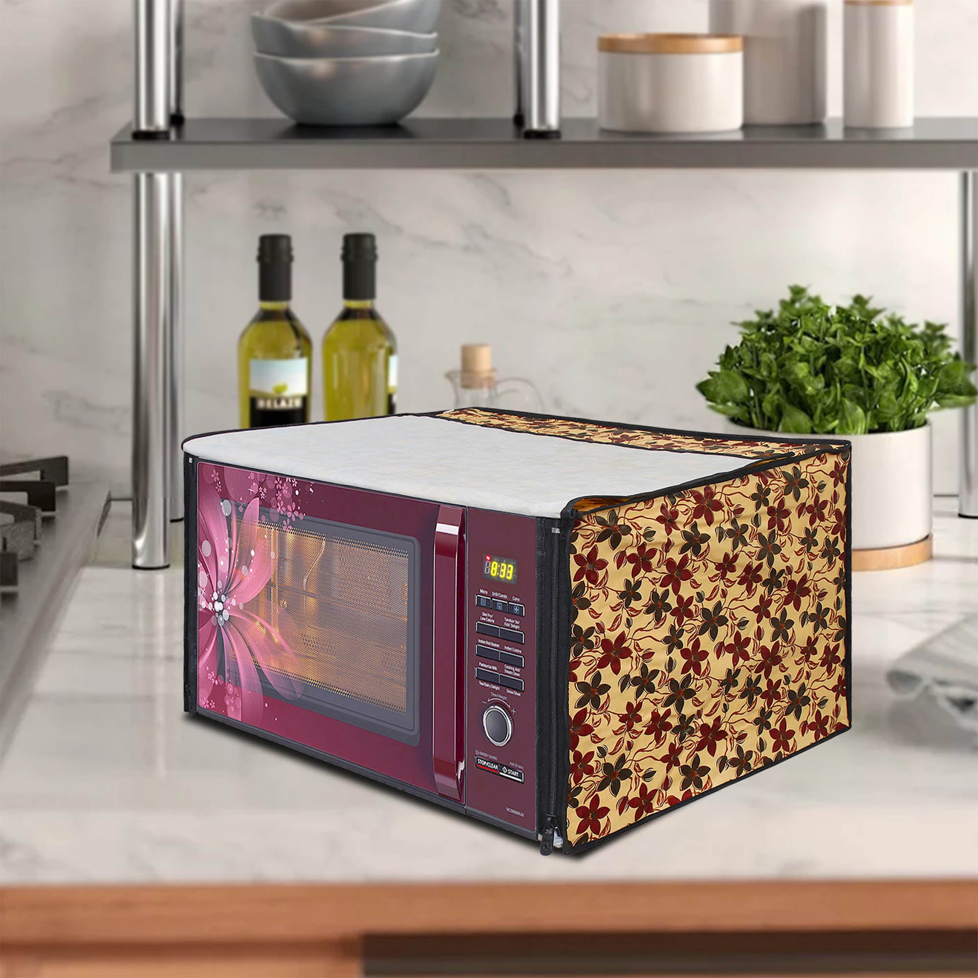 Microwave Oven Cover With Adjustable Front Zipper, SA04