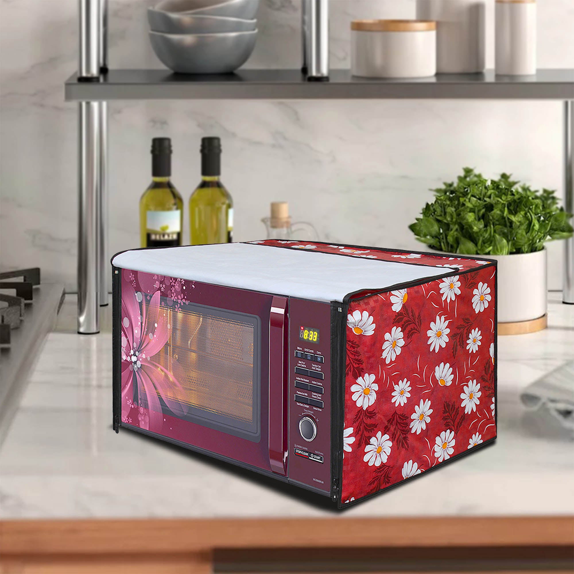 Microwave Oven Cover With Adjustable Front Zipper, SA08
