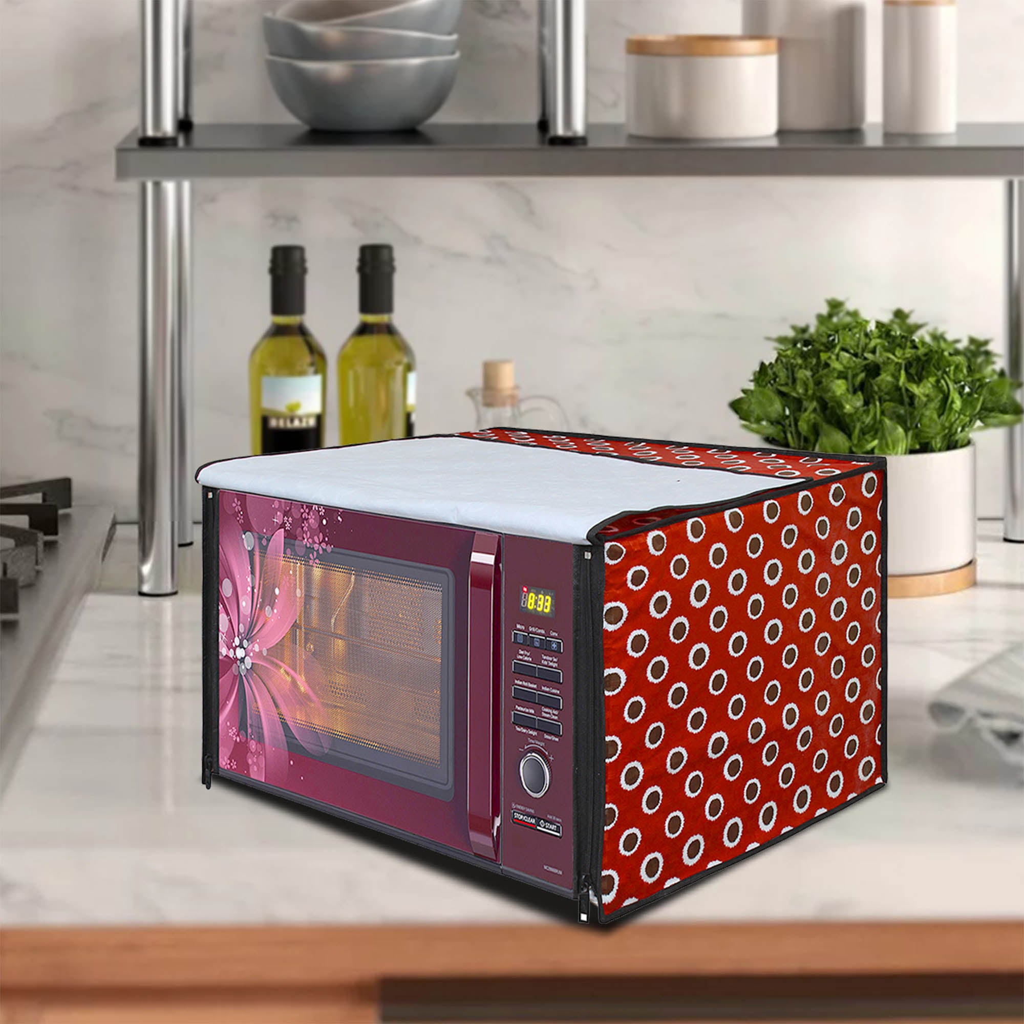 Microwave Oven Cover With Adjustable Front Zipper, SA11