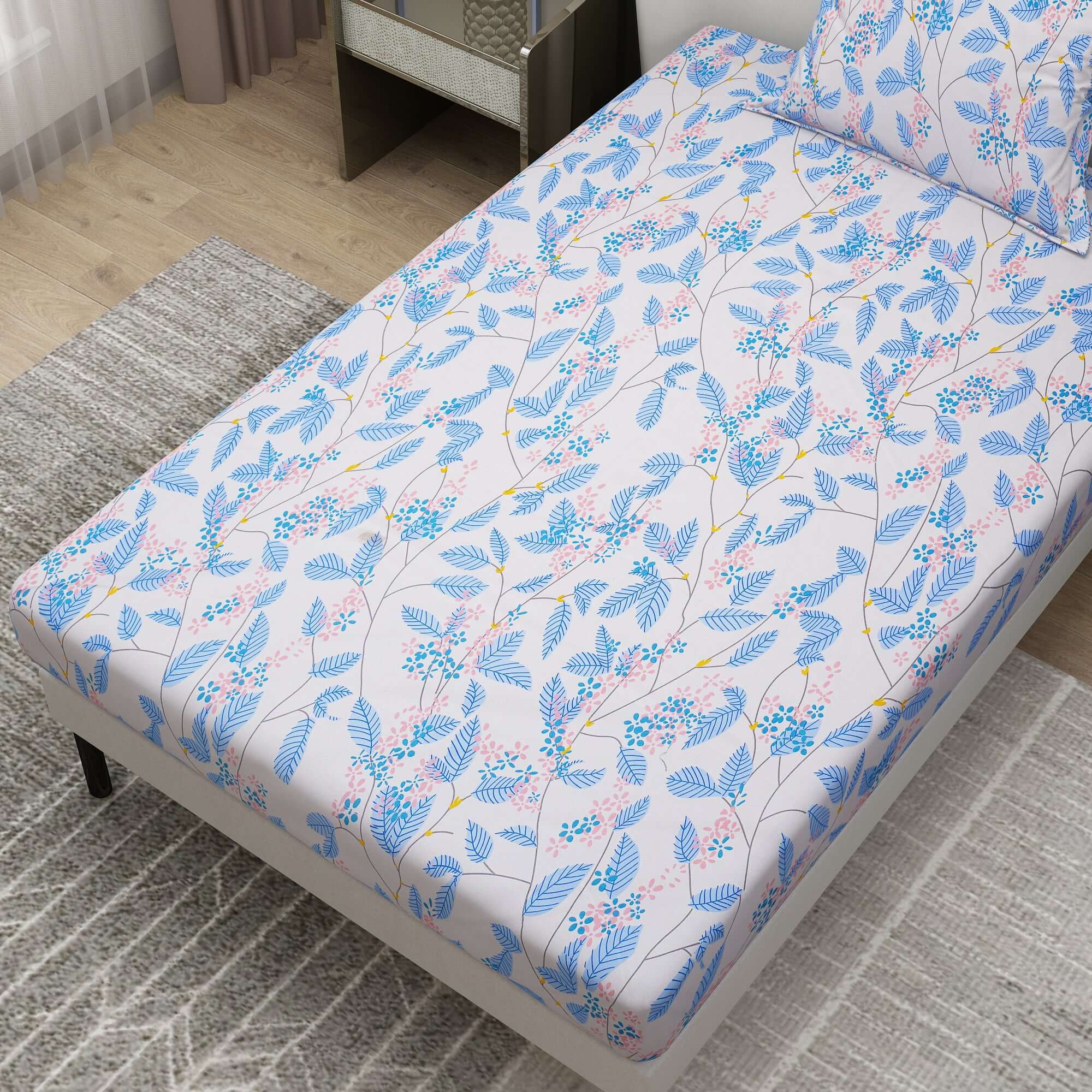Printed Multi Design Bedsheet With Pillow Covers CHP18 | Dream Care