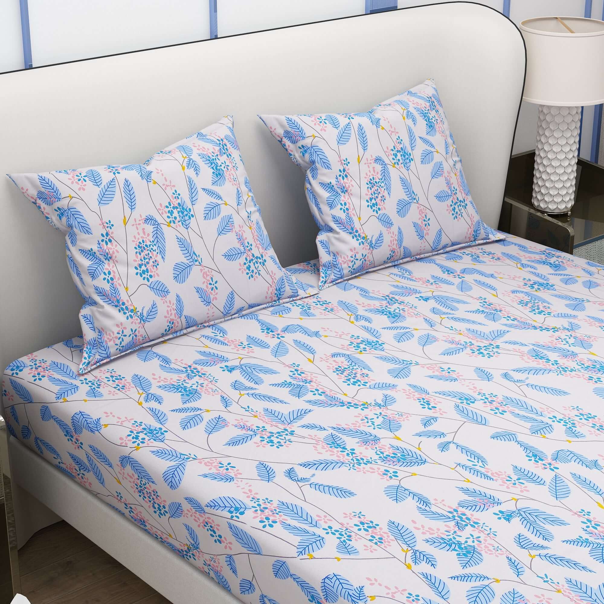 Printed Multi Design Bedsheet With Pillow Covers CHP18 | Dream Care