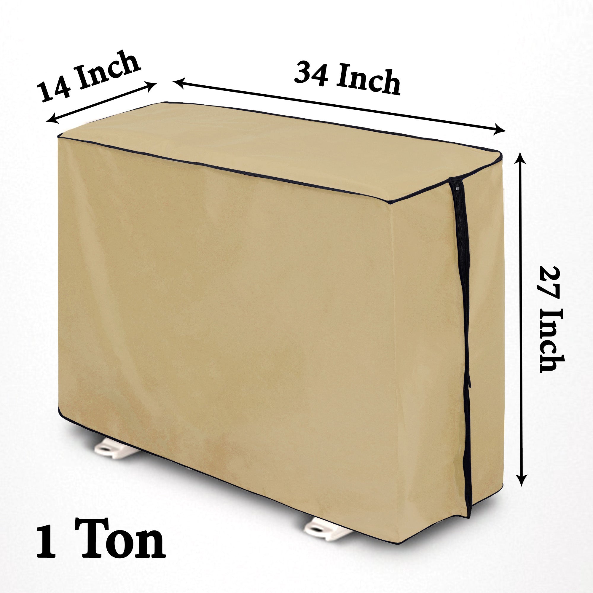 Waterproof and Dustproof Split Outdoor AC Cover, Beige