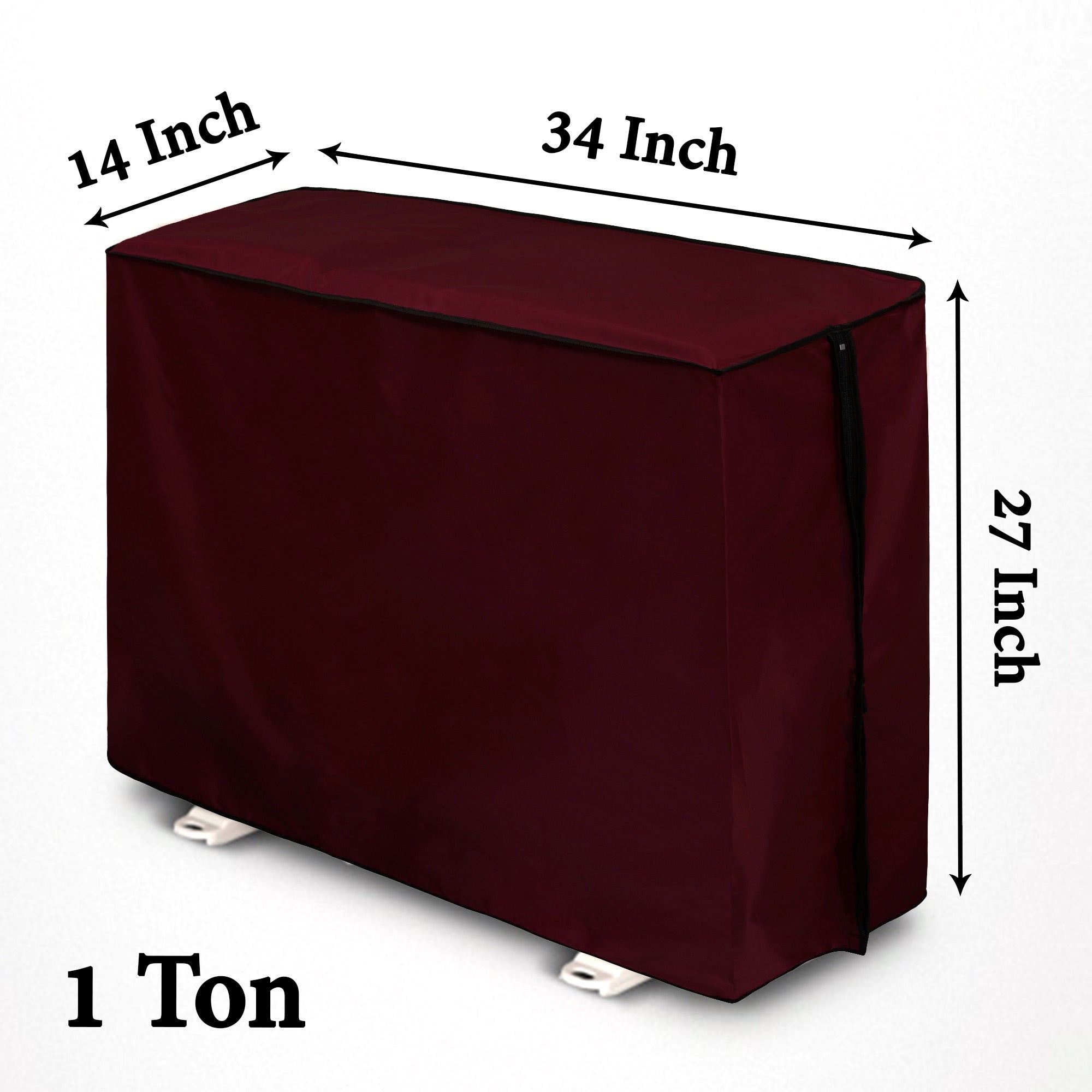 Waterproof and Dustproof Split Outdoor AC Cover, Maroon