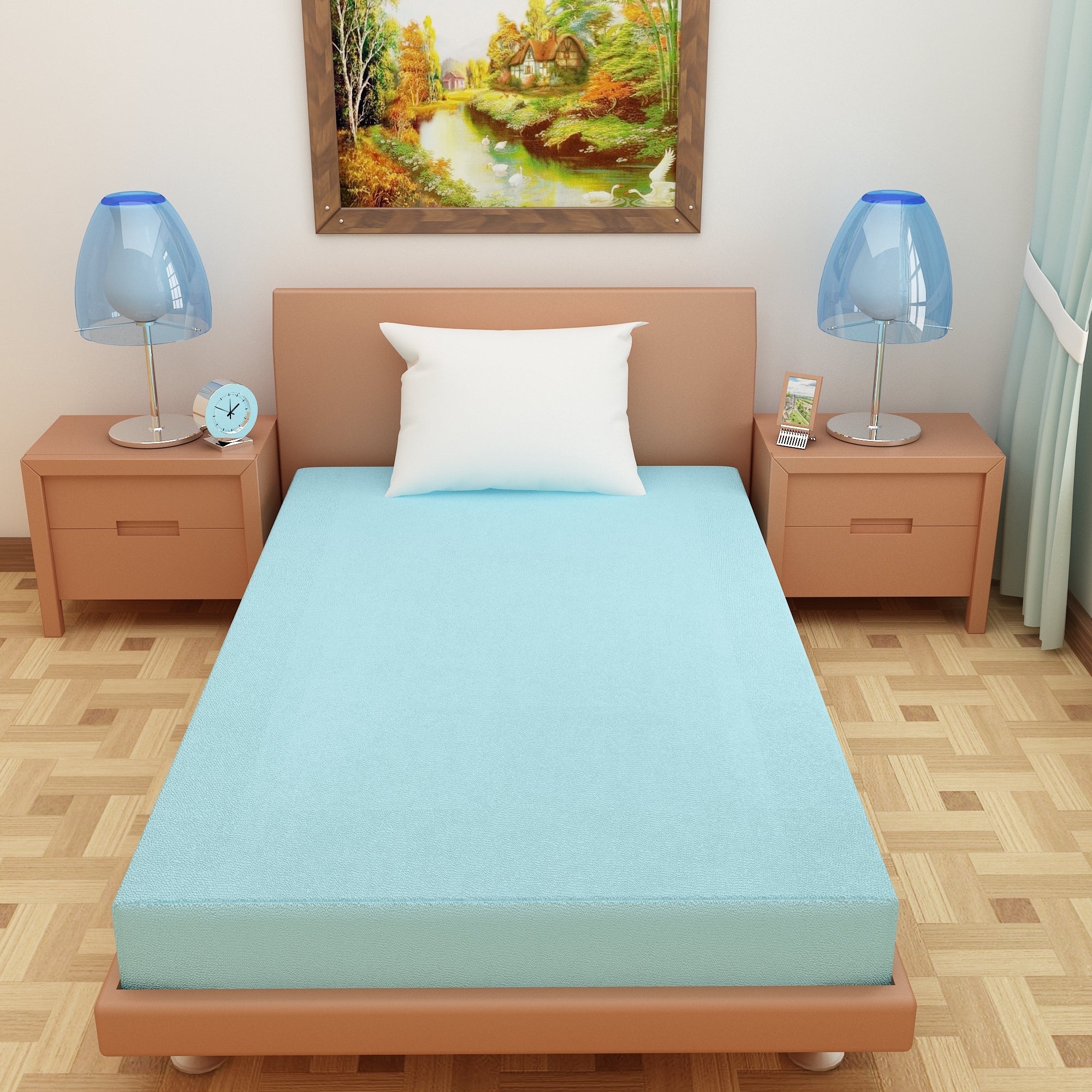 Waterproof Mattress Cover & Protector with 360 Degree Elastic Strap (2 year warranty)
