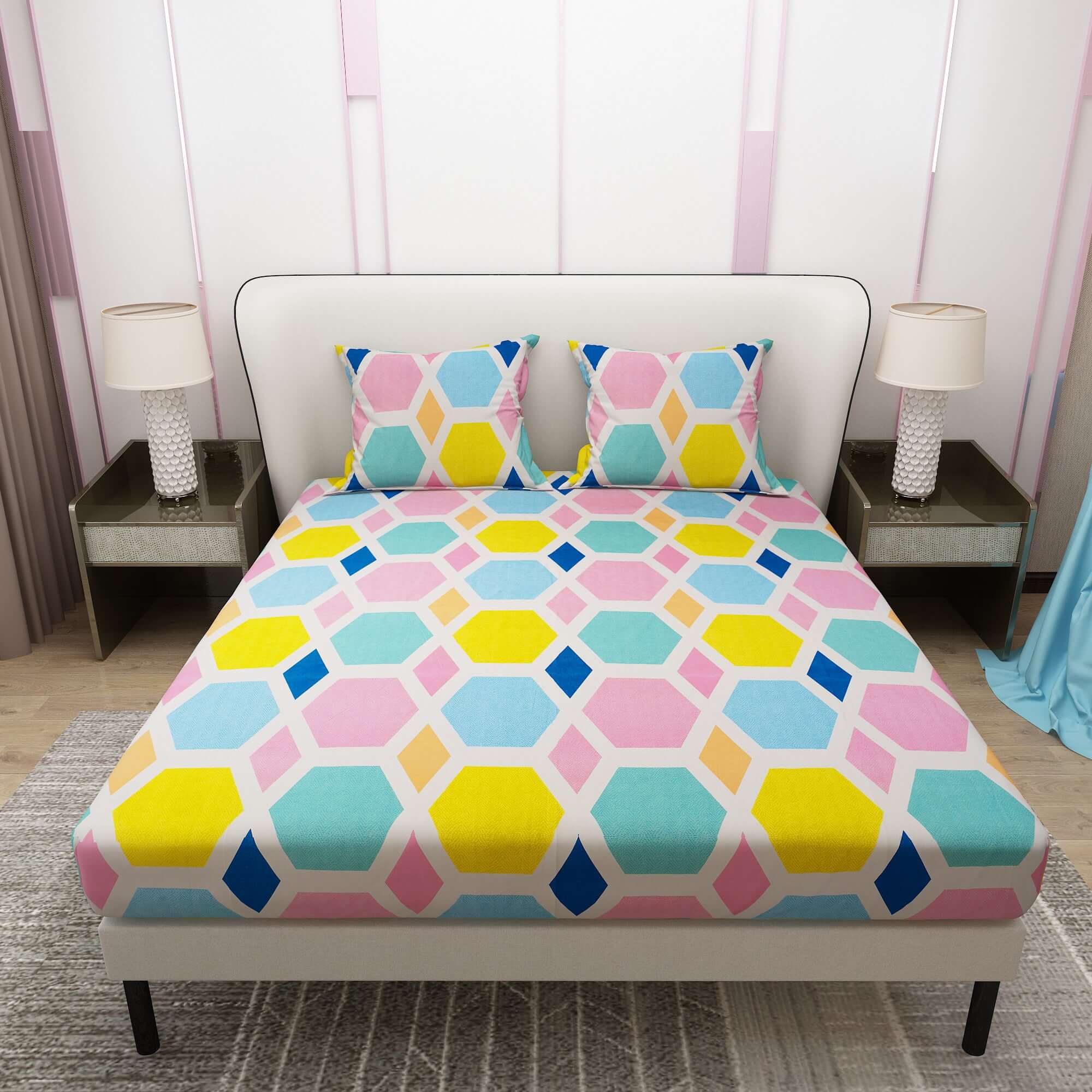 Printed Bedsheet With Pillow Cover VVP01