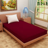Waterproof Mattress Protector with 360 Degree Elastic Strap, Luxury Terry (Maroon, Available in 16 Sizes)