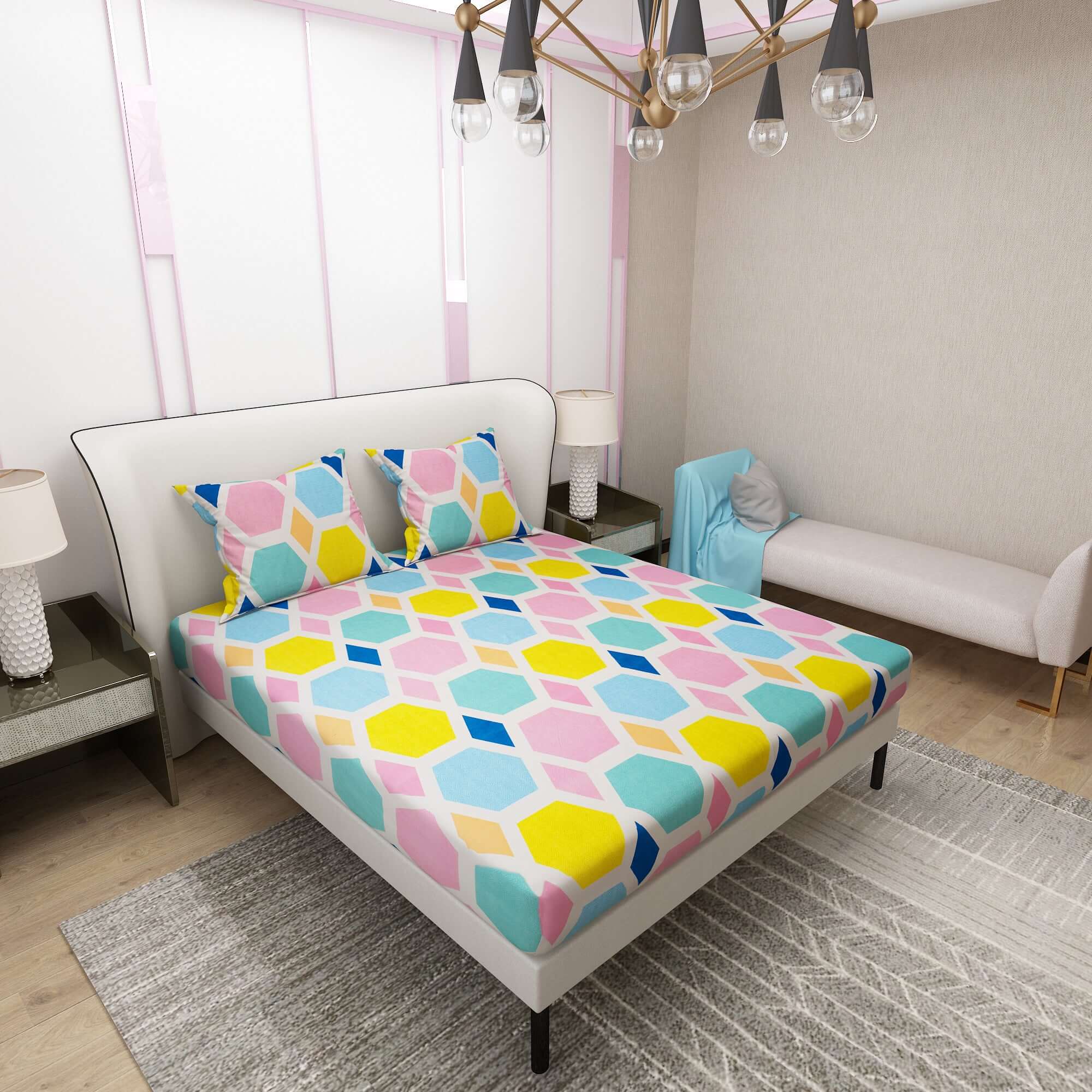 Printed Bedsheet With Pillow Cover VVP01