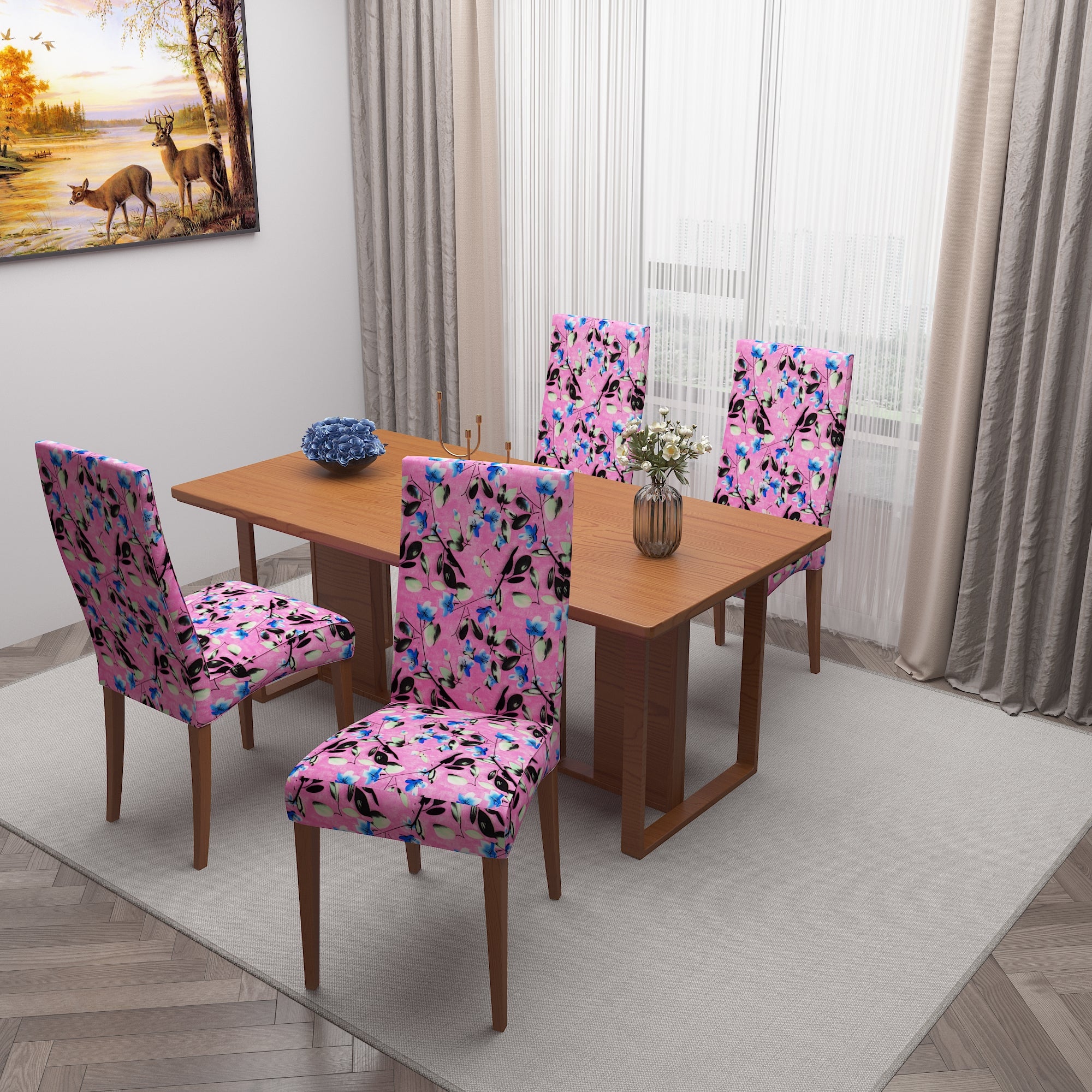 Polyester Spandex Stretchable Printed Chair Cover, MG12