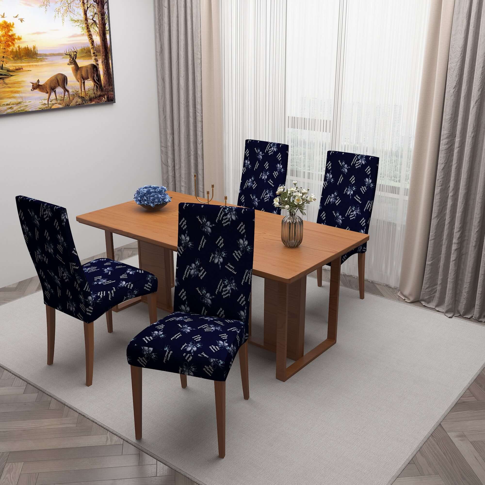 Polyester Spandex Stretchable Printed Chair Cover, MG35