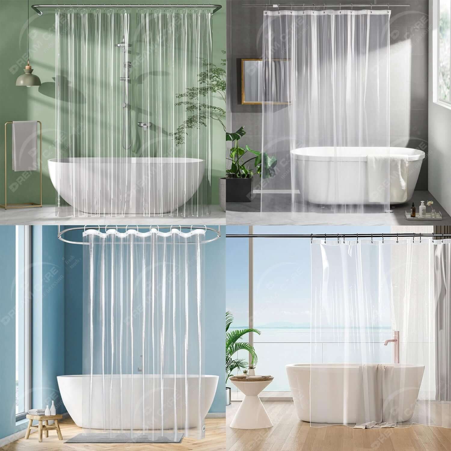 Solid Transparent Curtains | High Quality | Home, Kitchen & Office