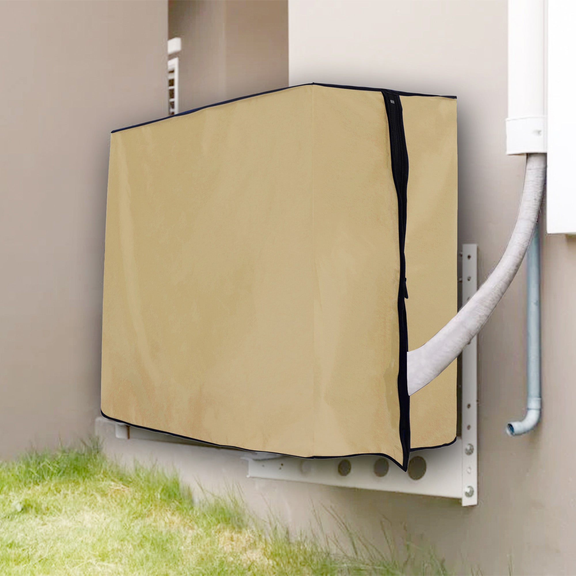 Waterproof and Dustproof Split Outdoor AC Cover, Beige