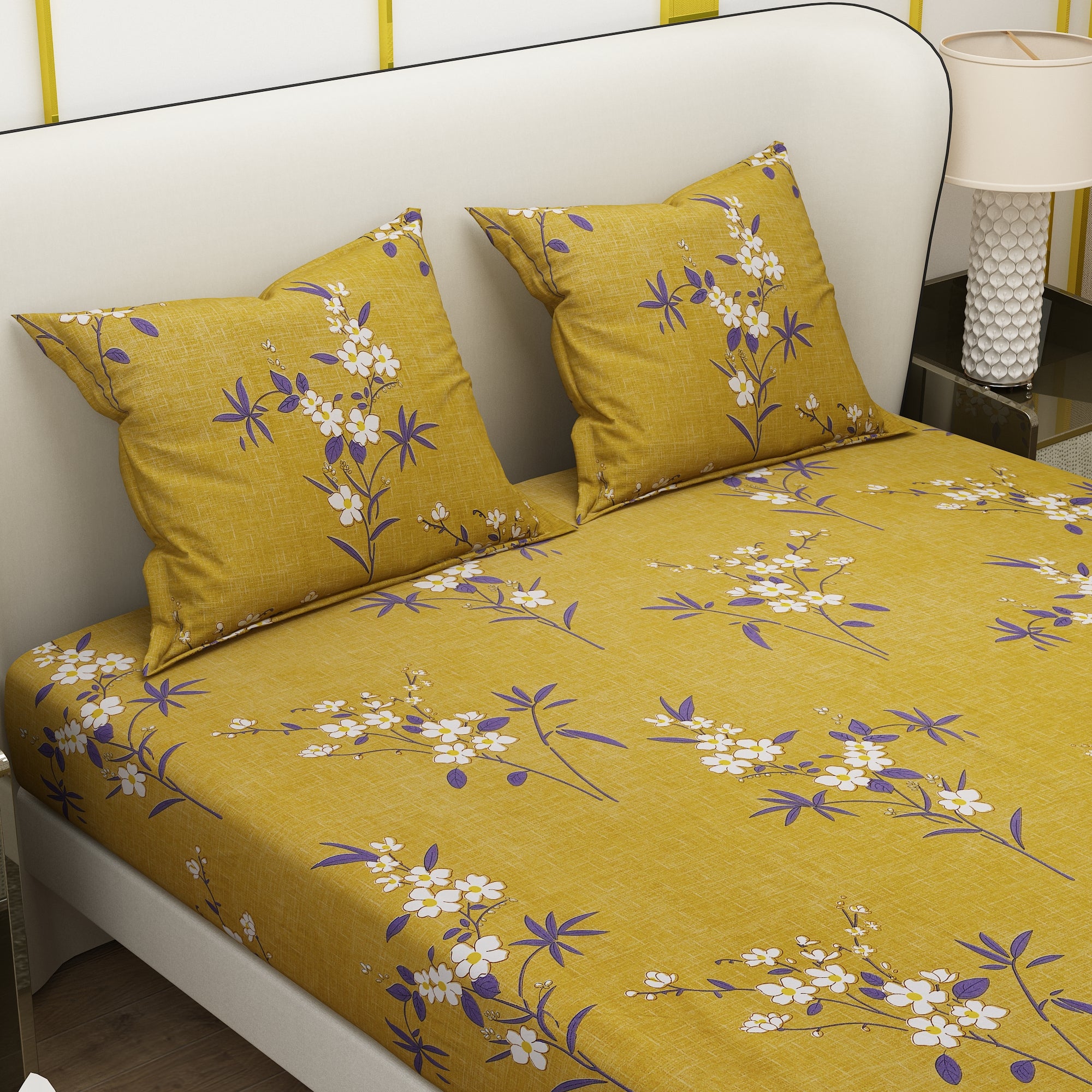 Colorful Flower Printed Bedsheet With Pillow Covers | Dream are