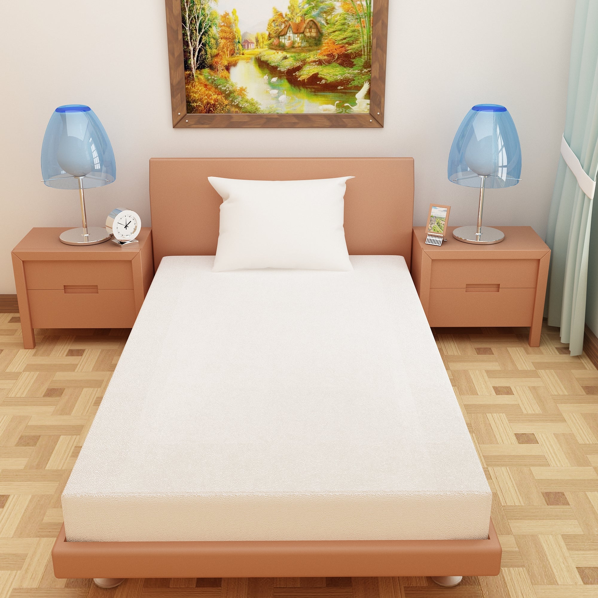 Waterproof Mattress Cover & Protector with 360 Degree Elastic Strap (2 year warranty)