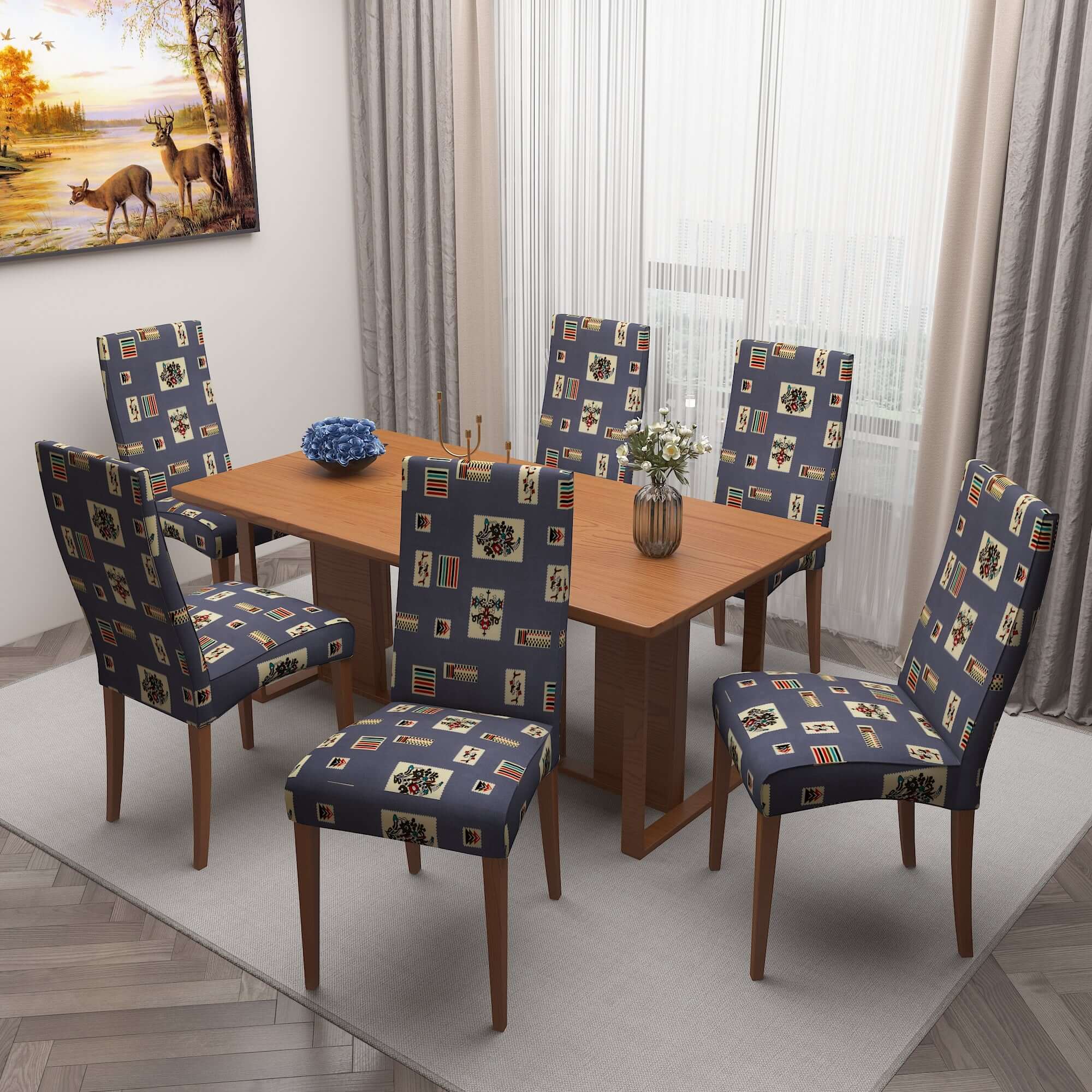 Polyester Spandex Stretchable Printed Chair Cover, MG30