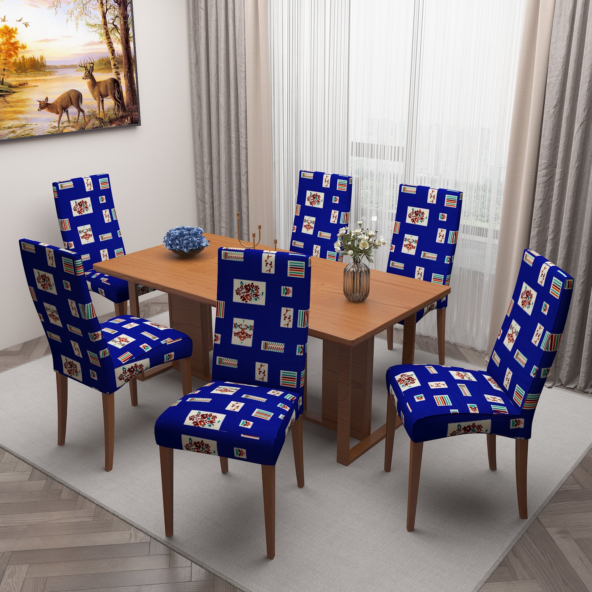 Polyester Spandex Stretchable Printed Chair Cover, MG28
